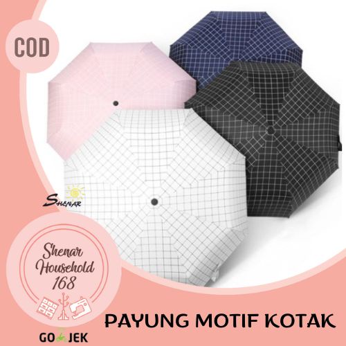 SHENAR , PAYUNG CORAK BUAH PAYUNG LIPAT PAYUNG LIPAT LAPISAN HITAM ANTI UV PAYUNG MAGIC UMBRELLA PAYUNG MAGIC 3D VIRAL - BISA COD