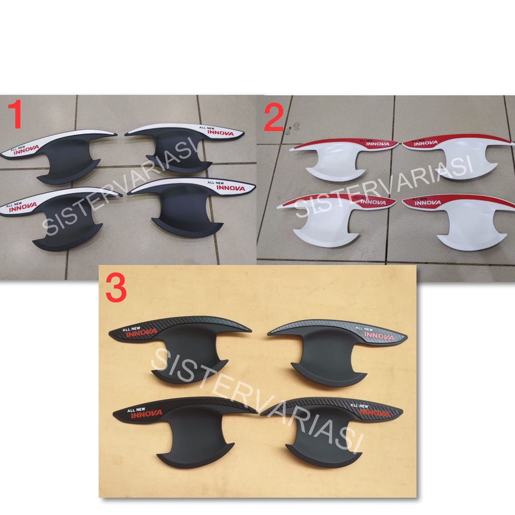 Outer Cover All New Innova 2016 2021 Hitam Kombinasi Carbon Putih Merah