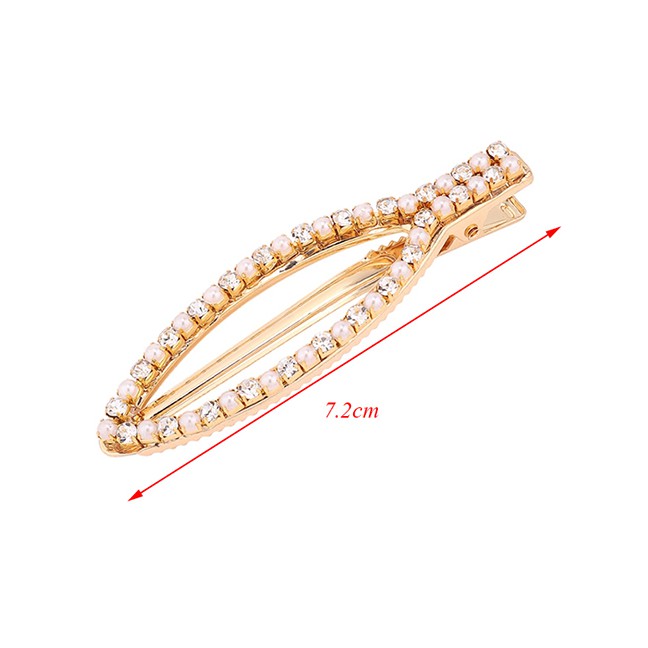 LRC Jepit Rambut Fashion Gold Pearl Hairpin Y6152X