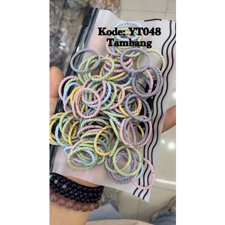 [UNIK88] Karet Ikat Rambut Polos (BESAR) Elastis Korea Style Hairband Korea Jepit Rambut 100pcs