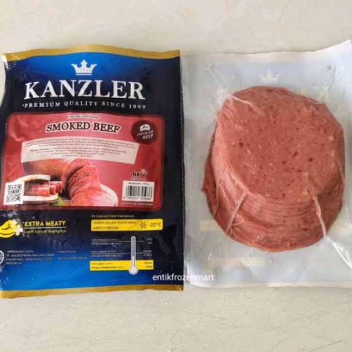 

Smoked Beef Kanzler Daging sapi asap Kanzler Daging asap Frozen Food 250g isi 12