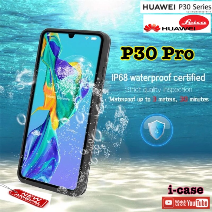 [BISA COD] Huawei P30 Pro Case Waterproof casing cover water proof huawei p30 pro - Hitam