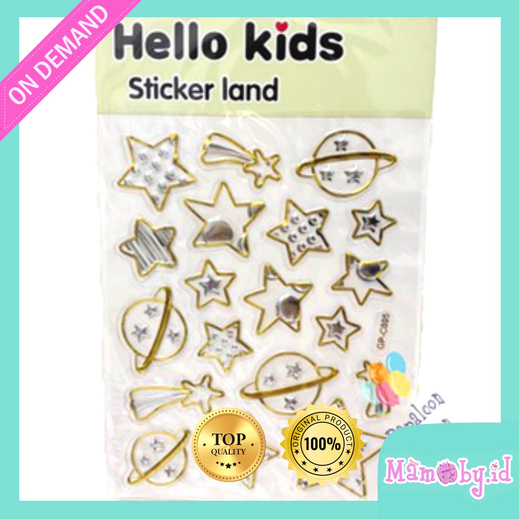 

Sticker lucu anak glitter transparant