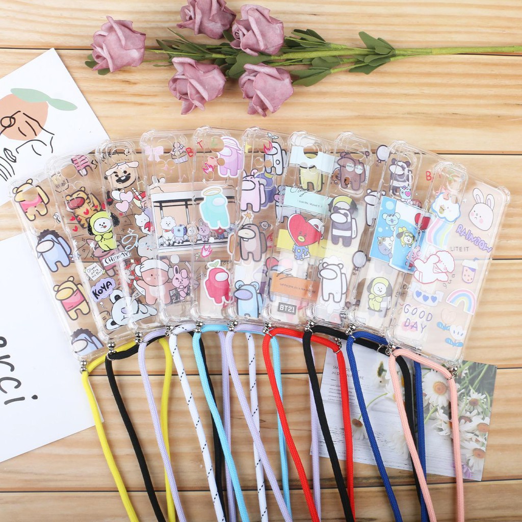 case BT21 Case Amoung Us Vivo Y12 Y17 Y15 Y20 Y12s + tali Lanyard