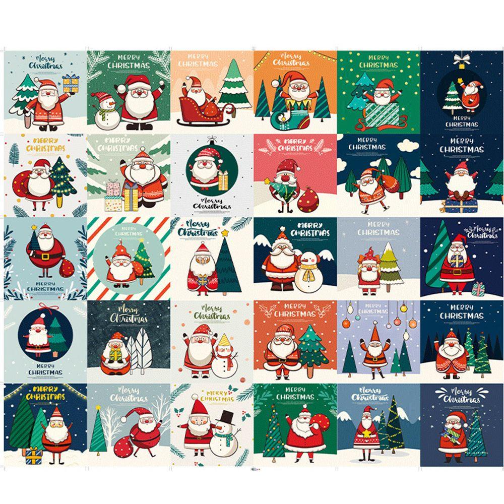 R-flower 30PCS Kartu Ucapan Merry Christmas Berkah Kreatif Xmas Perlengkapan Tahun Baru Mini Greeting Postcard