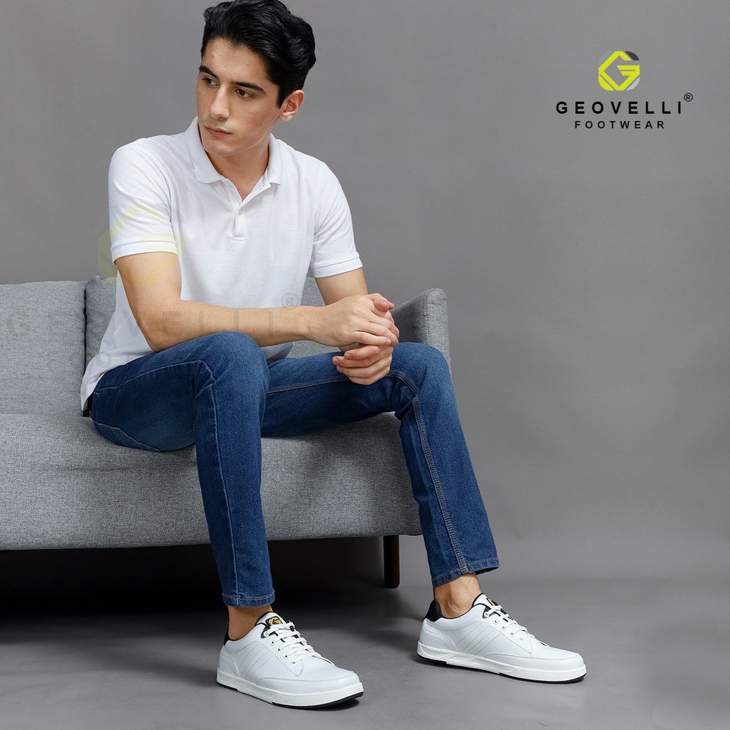 Sneakers Pria Sneakers Casual Putih Polos Keren Model Kekinian