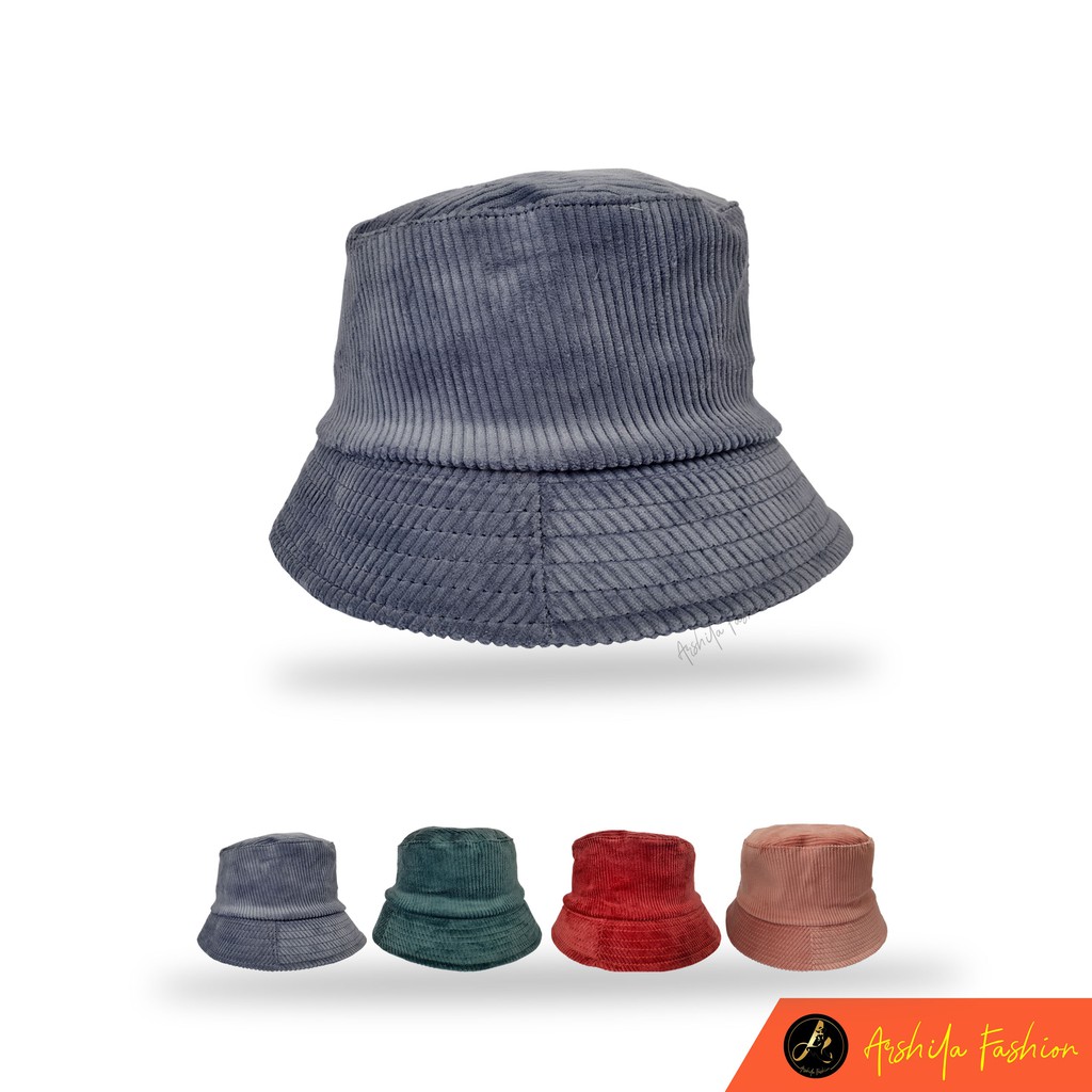 BUCKET HAT CORDUROY / TOPI BUCKET CARDUROY / Arshila_fashion