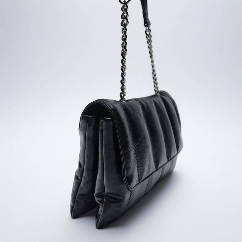 ZRA Quilted Crossbody Bag with Flap