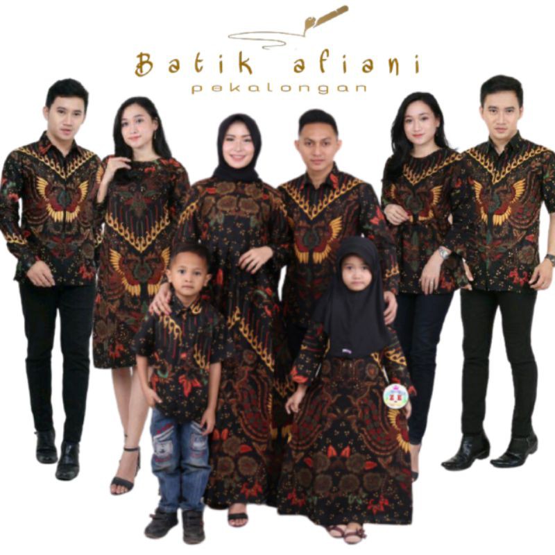 (COUPLE KELUARGA ) Batik Couple keluarga sania ruffle ori ndoro jowi dnt - KUPU COKLAT