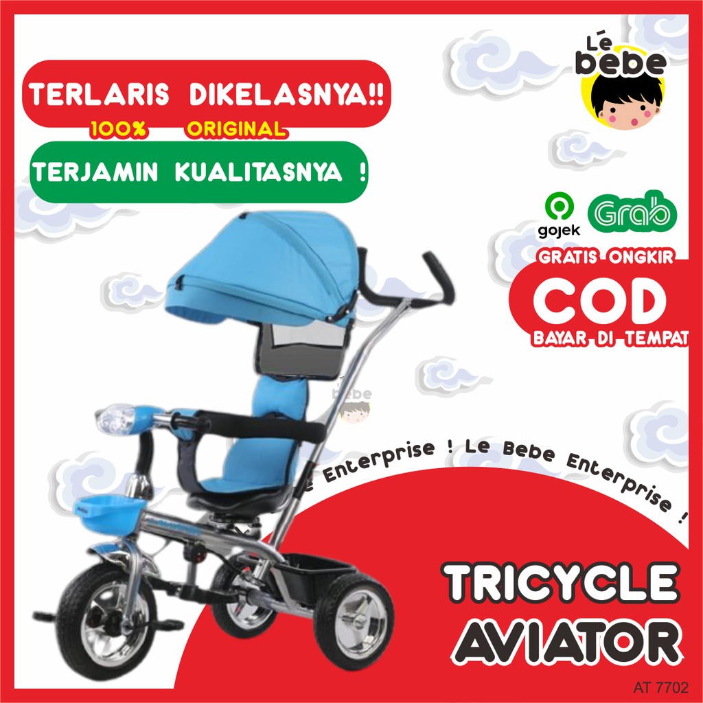 AVIATOR Tricycle Stroller Micro Trike Smart Trike Sepeda BMX Sepeda Anak Bayi Sepeda Roda 3 Tiga ORI