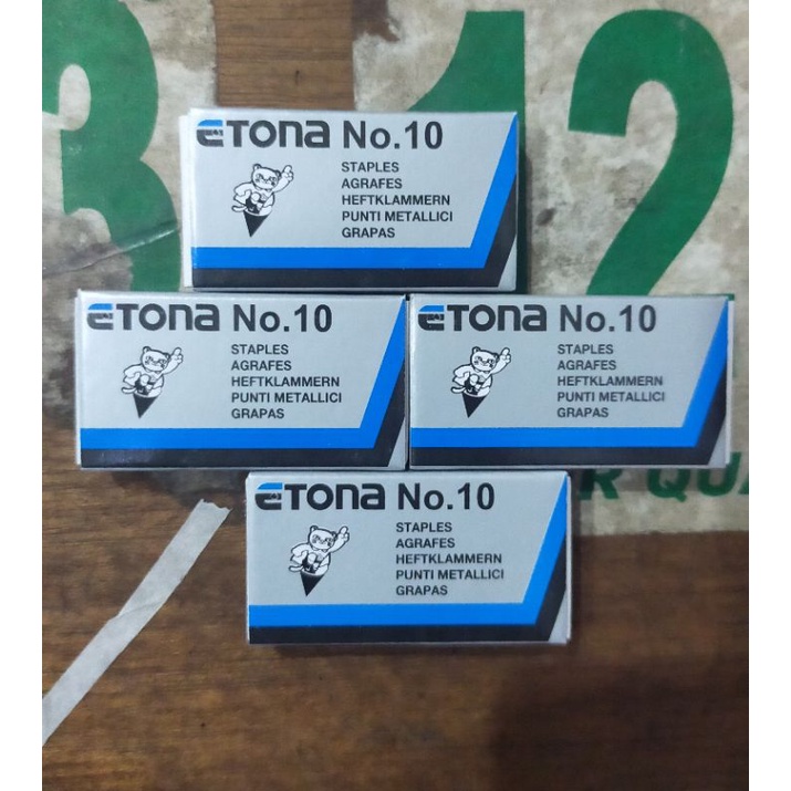 

Anak Hekter/Staples merek Etona No 10 isi 1000 staples (20x50)