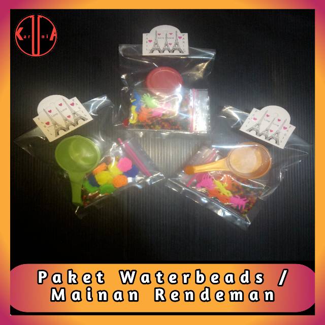 Paket Waterbeads Animal,Bunga,Bola dan Gayung Mini