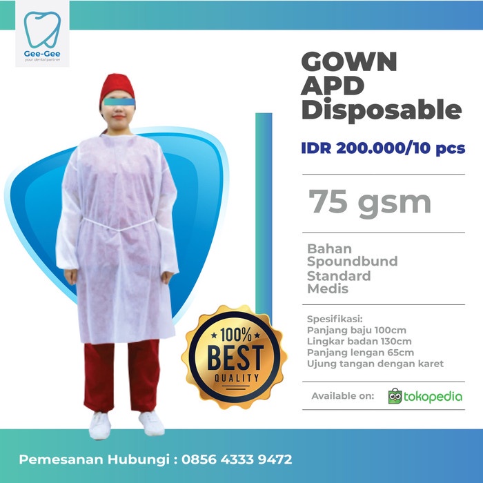 Medis-Seragam- Baju Apd Gown Medis / Surgical Gown /Disposable Gown/Hazmat (Grosir) -Seragam-Medis.