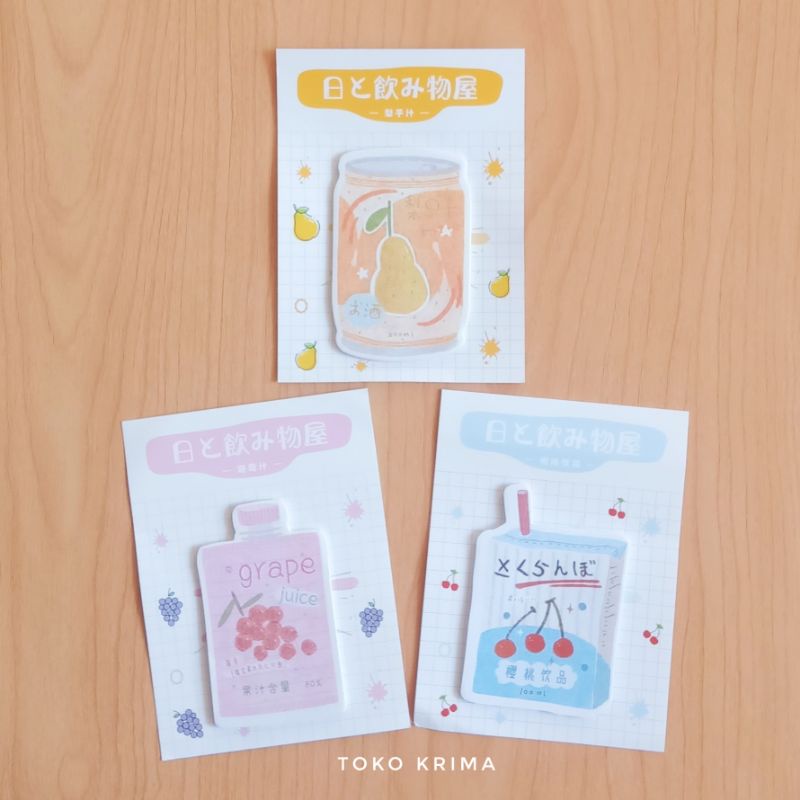 

Sticky Notes Catatan Tempel Memo Stick Tema Juice