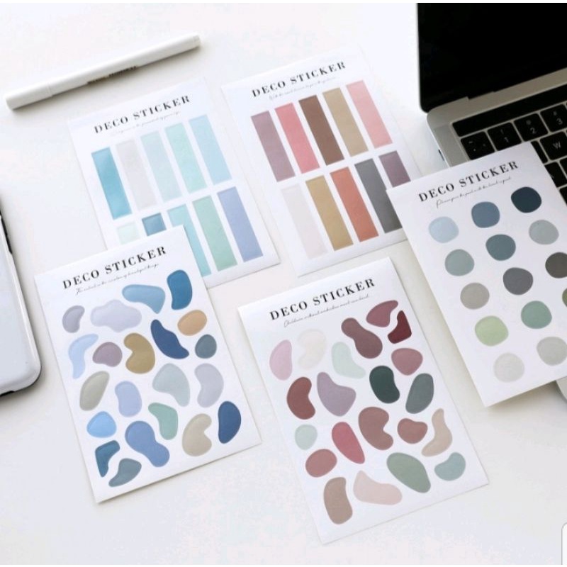 

Morandi Diverse Style Diary Deco Stickers/Sticker Unik Lucu Murah