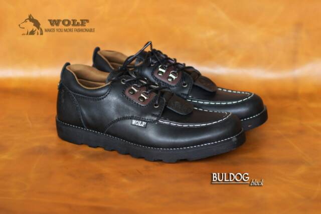 SEPATU LOW BOOT KULIT ASLI (KULIT SAPI) WOLF BULDOG ORIGINAL