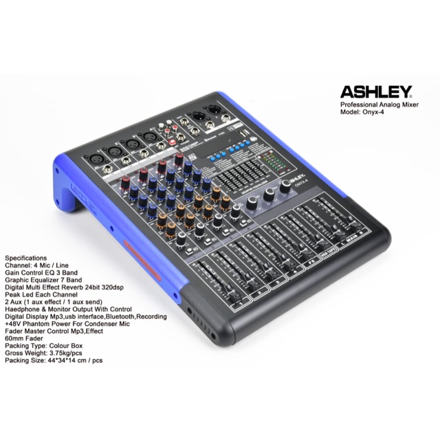 Mixer ashley 4 channel . Ashley onyx 4. Mixer 4 channel