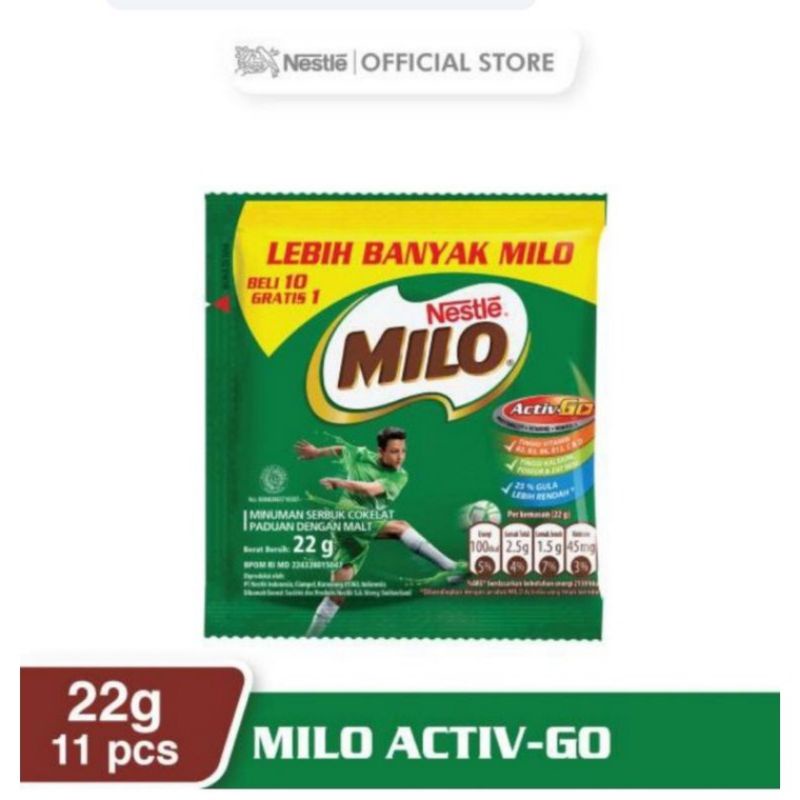 

Milo Activ Go Renceng 10X22gr ( isi 11 sachet )