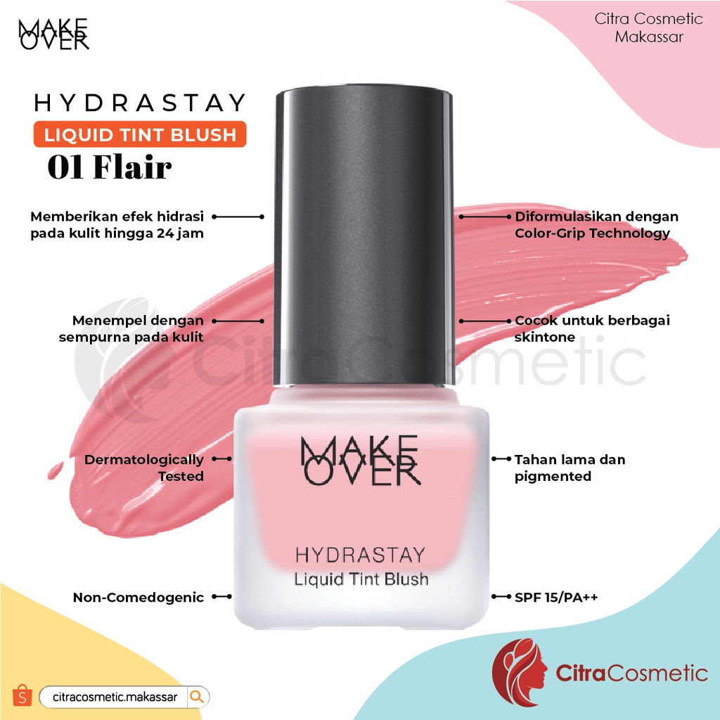 Make Over Hydrastay Liquid Tint Blush Series | Flair | Gala | Solace | Sun-Baked