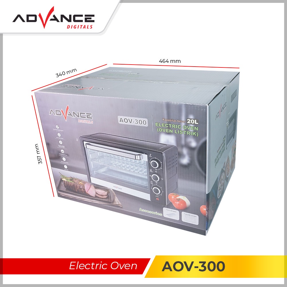 【Garansi 1 Tahun】Advance Oven Listrik 20 Liter AOV-300 Oven Listrik 20 Liter Elektrik Oven Oven Listrik  Hemat Listrik Murah Bagus Harga Terjangkau