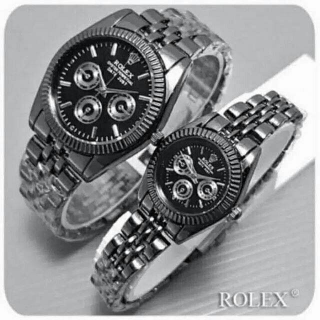READY STOCK Jam Tangan Couple Pria Wanita ROLEX Jam Tangan Murah Men Women Watch