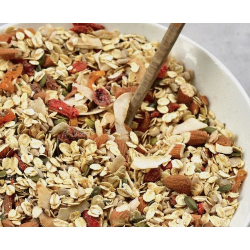 

Premium Muesli Granola Dried Fruit Homemade Halal (Campuran 10 Import Ingredients)