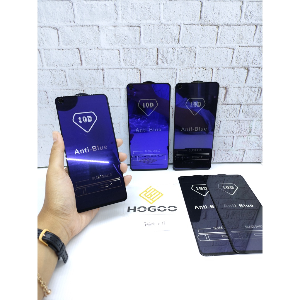 Tempered Glass 10D Anti Blue Anti Radiasi REALME C1/C2/C11/C17/5/6/6PRO/7/7PRO/C20