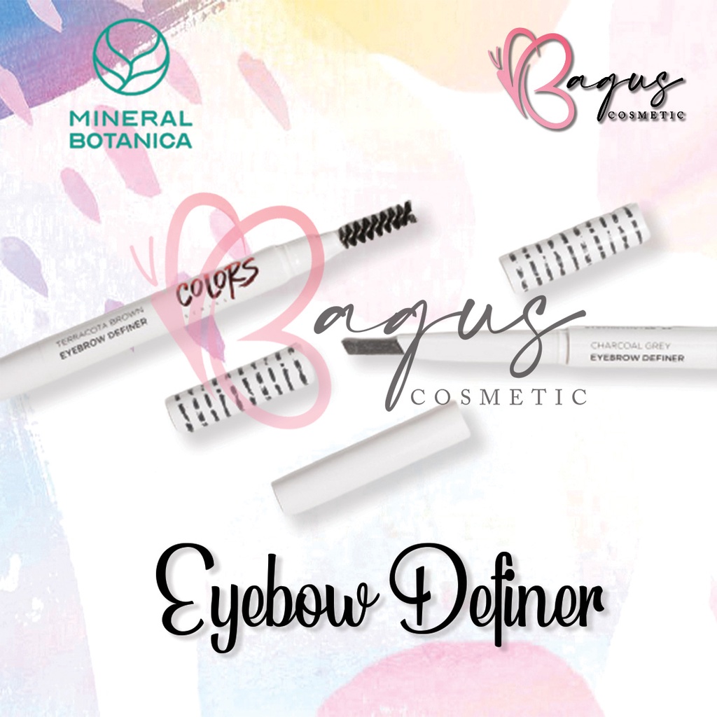 ⭐ BAGUS ⭐ MINERAL BOTANICA EYEBOW DEFINER | Pensil Alis Matic Terracota Brown Charcoal Grey