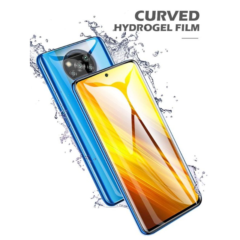 USAMS Hydrogel Film Antigores Screen Protector Depan Belakang Xiaomi Poco X3 Nfc Full Cover Original