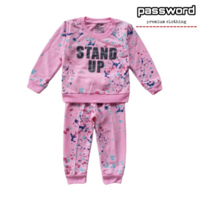 Plazababyku PASSWORD SET SWEATER STAND UP Setelan piyama 1 - 7 Tahun Baju Anak BerKualitas