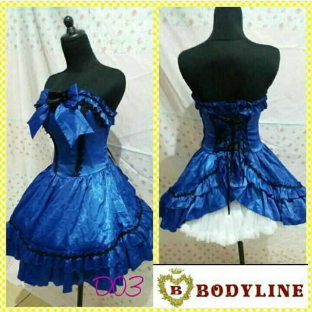 Bodyline princess dress biru gaun kawaii lolita dress