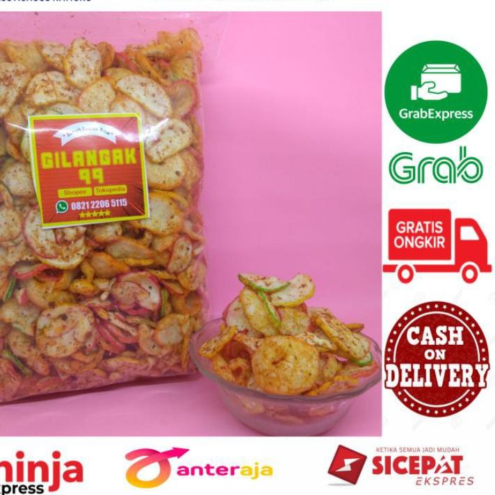 

PROMO 3.3 Kerupuk seblak pedas kerupuk bawang bantet 250 kerupuk jablay snack pedas kerupuk seblak m