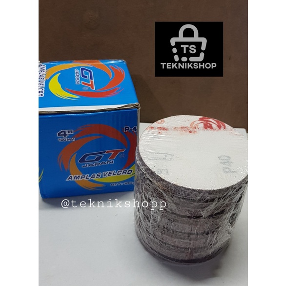 KERTAS AMPLAS BULAT VELCRO GT 4" GRIT 40 / KERTAS PASIR BULAT #40