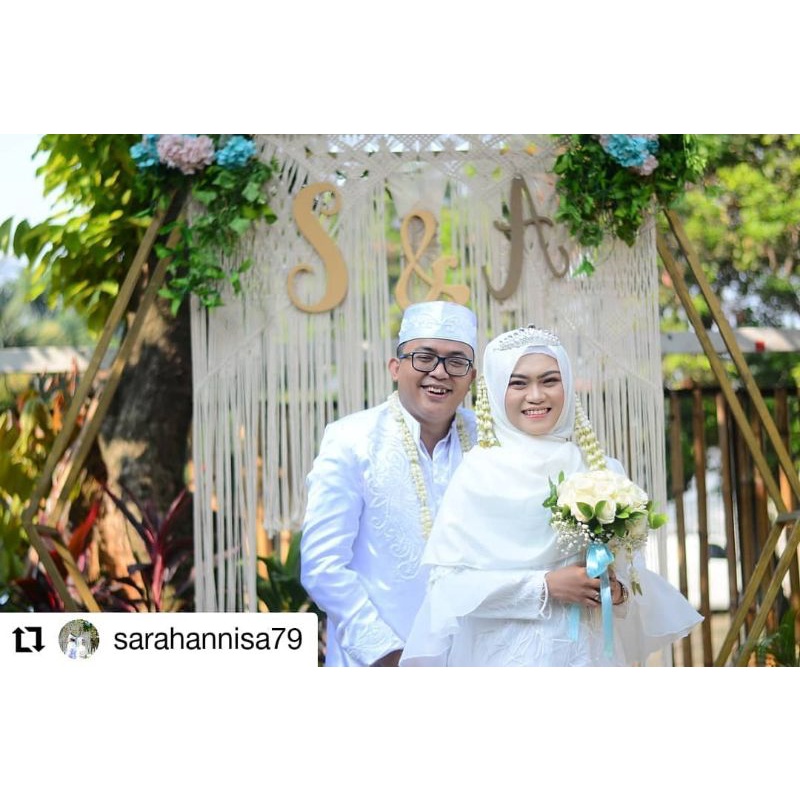 melati asli akad nikah/sunda siger (kanan,kiri,kalung)