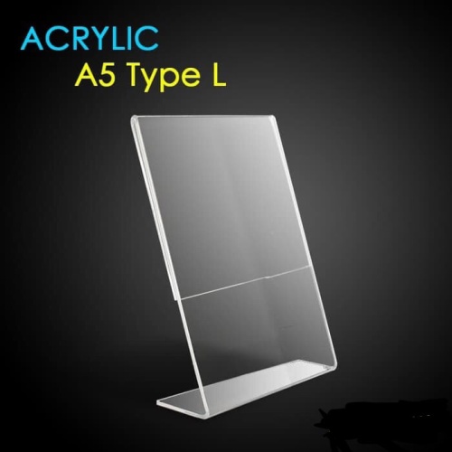 

Acrylic tent holder / akrilik tent card A5 tipe L tempat brosur meja