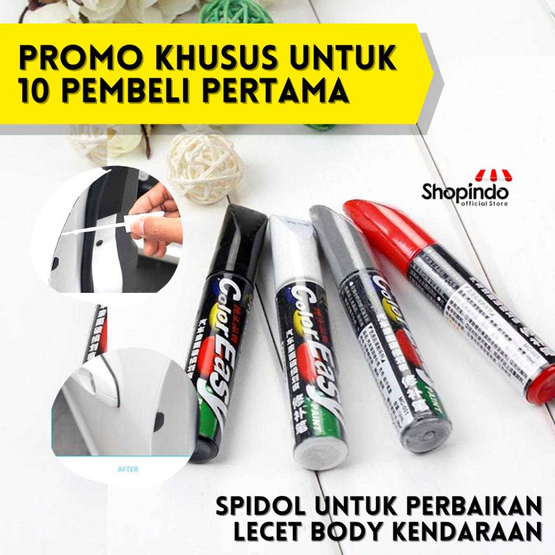Color Easy Spidol Pengilang / Perbaikan / Repair Lecet Cat Body Kendaraan Warna Putih, Hitam, Silver