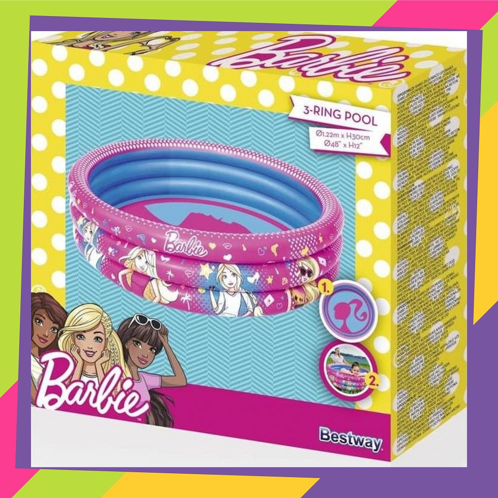 823 Bestway Barbie baby pool 3 rings / Kolam mandi anak 3 rings 93205