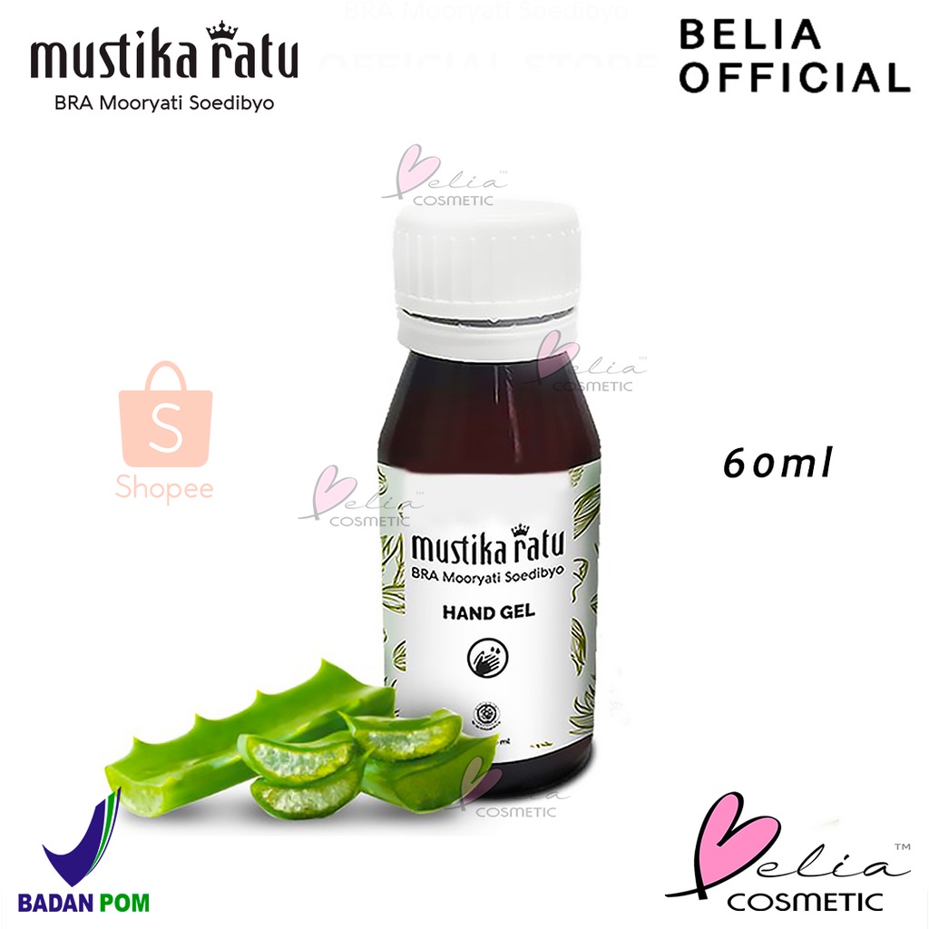 VINLA Mustika Ratu Hand Gel Sanitizer 60 ml Olive Zaitun & Aloe Vera Alcohol 70 % BPOM