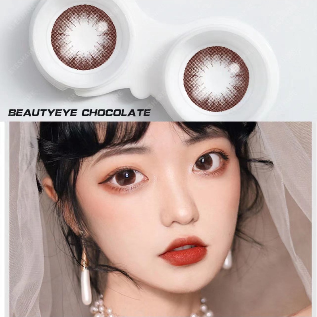 [✅COD] Softlens Minus 14.5mm (-1.00 s/d -6.00) lensa kontak warna LENS  soflens min BEAUTYEYE Hitam Big Eyes softlens mata korea