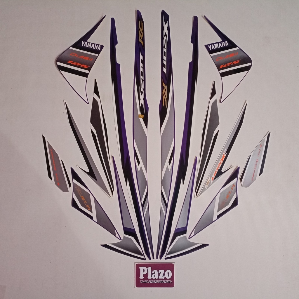 sticker motor yamaha xeon rc 125 2013 ungu