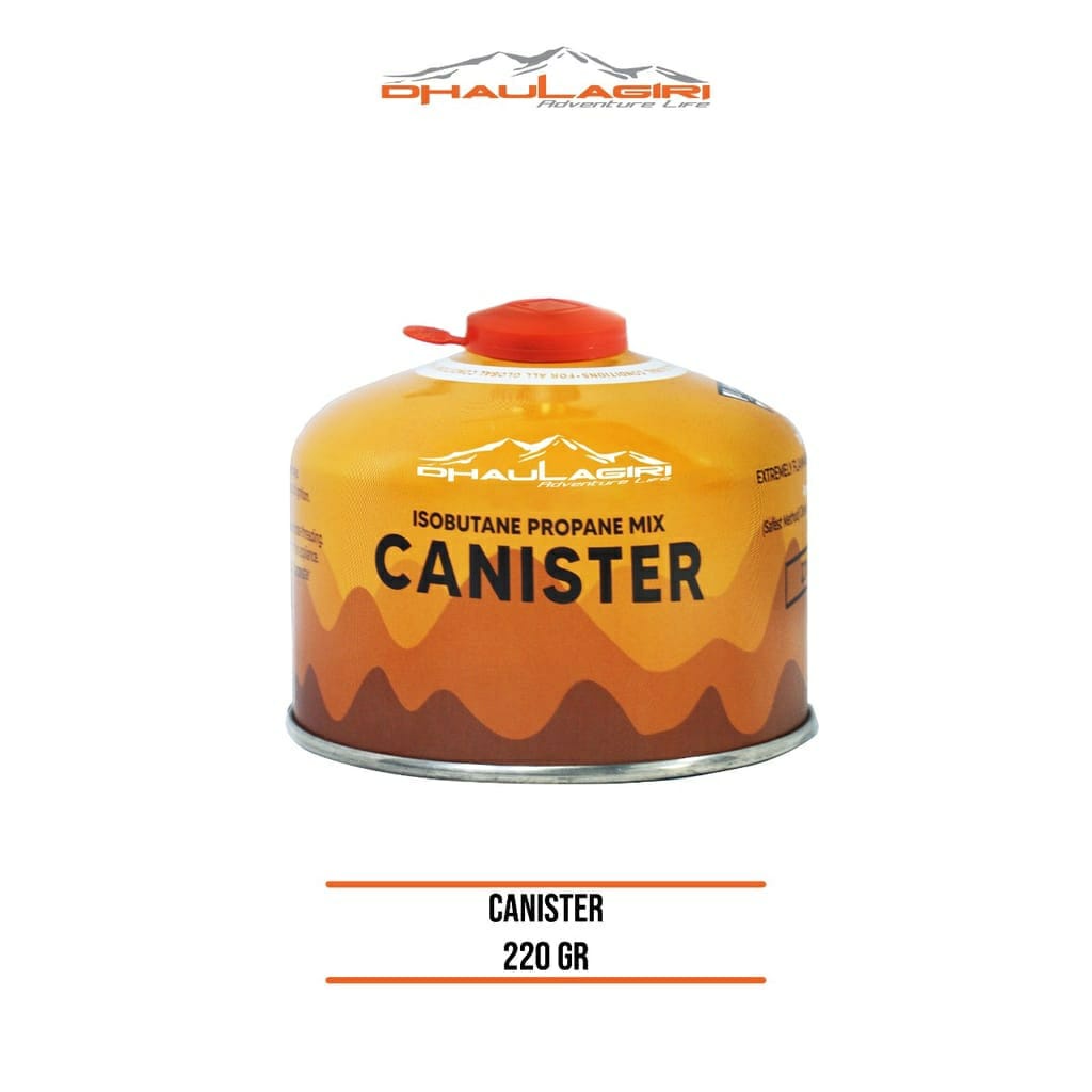 Bisa (COD) Paket Tabung Gas Canister 220 gram Dhaulagiri + Konektor - Connector DHaulagiri