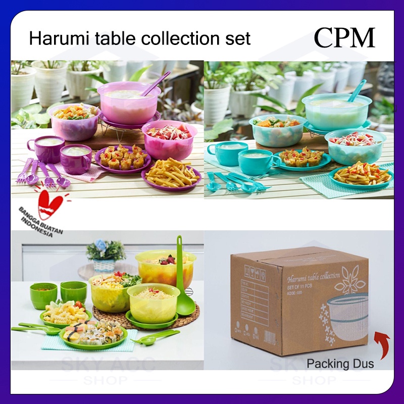 Mangkok Harumi table Collection / Mangkok Harumi Set / Serving Set Bowl Of 11pcs