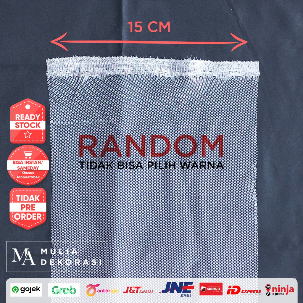 Kain Dekorasi Hiasan Tile Tulle RANDOM TIDAK BISA PILIH WARNA 15 cm x 170cm Backdrop Lamaran  Nikah Aqiqah Khitan