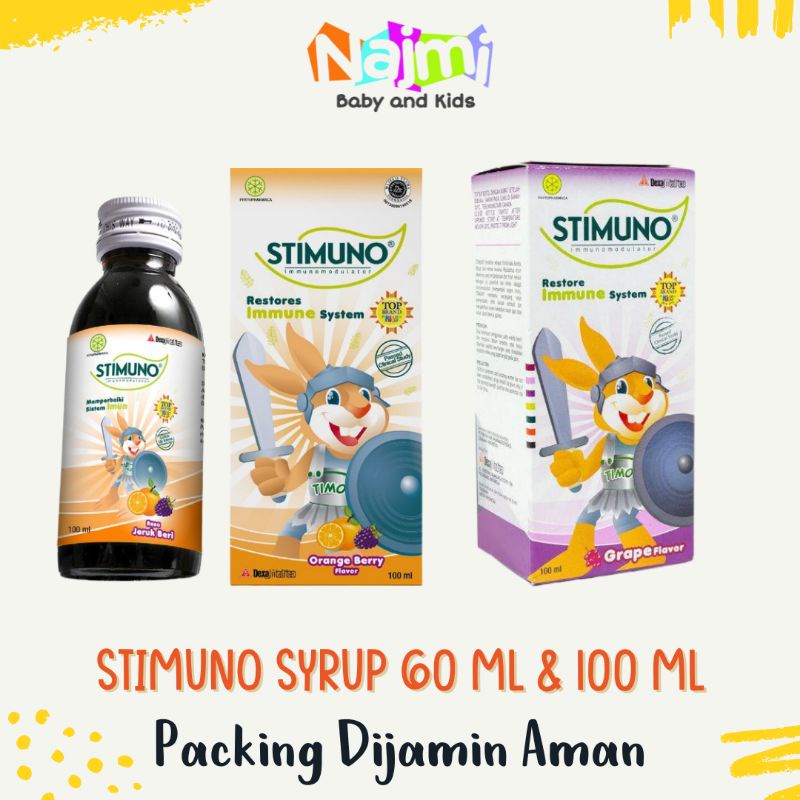 STIMUNO Imunomodulator Vitamin Anak 60 ML dan 100ml Rasa Anggur Dan Orange Berry