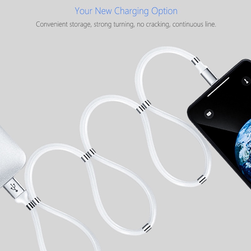 Kabel Data / Charger Nano Magnetik Tipe-C Fast Charging Untuk Android / IPhone