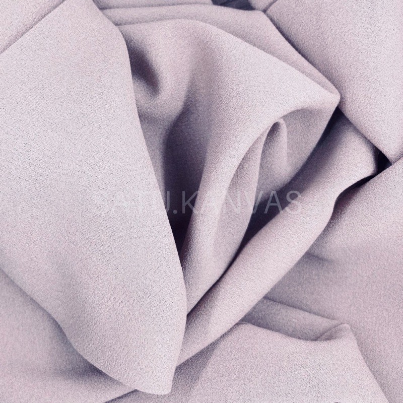 Kain DIAMOND CREPE / DIAMOND GEORGETTE murah-Lavender Grey