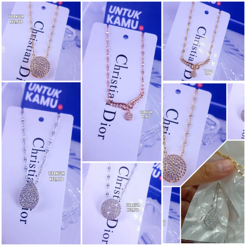 Kalung titanium asli tidak luntur bisa dipake mandi aman untuk yg alergi aloy xuping