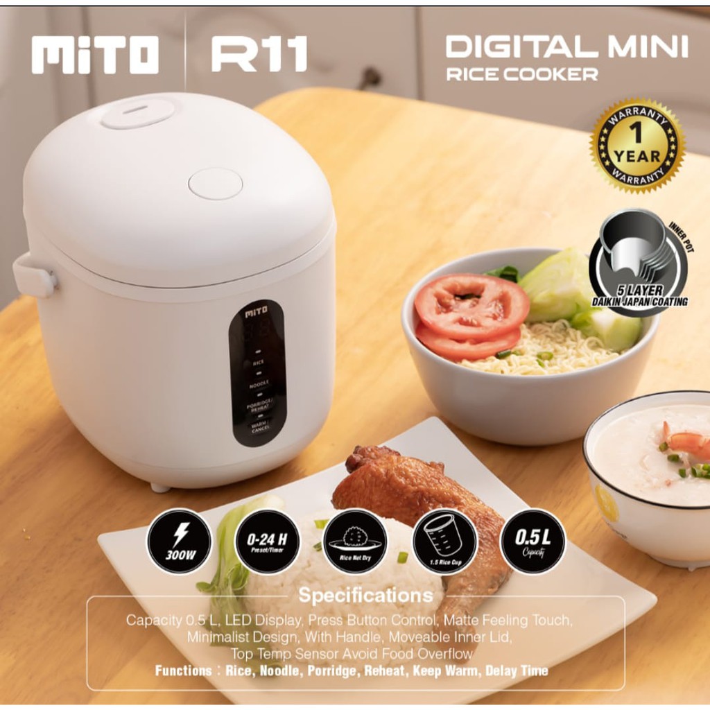 Mito R11 Digital Mini Rice Cooker Mito R-11