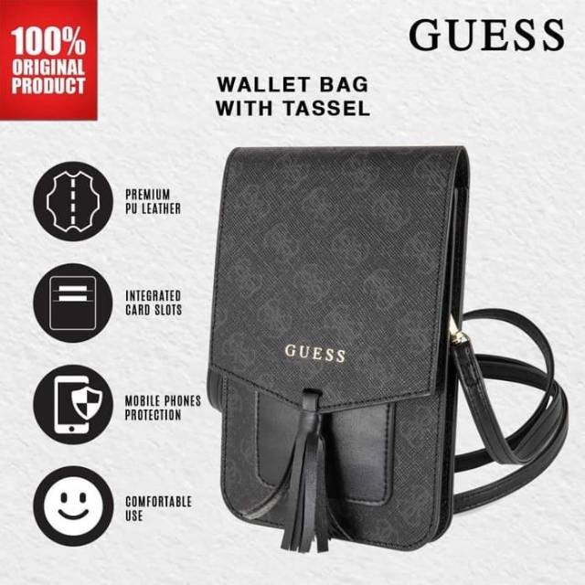 GUESS Tas Original - Wallet Bag With Tassel - Black