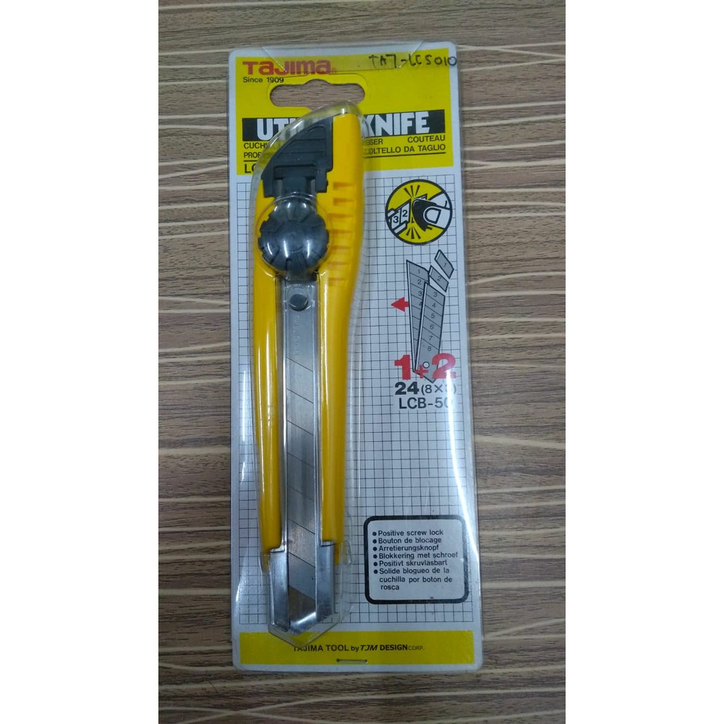 

TAJIMA Cutter Knife Screw Lock Heavy Duty Blister LC-501